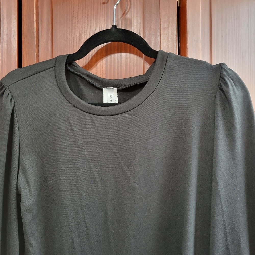 Acting Pro Black Bishop Long Sleeve Workwear Casual Tee | Medium - Picture 2 of 7